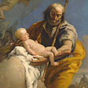 Saint Joseph And The Christ Child Art Print
