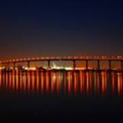 San Diego-coronado Bridge At Twilight Art Print