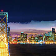 San Francisco Skyline Panorama And Art Print