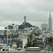 San Francisco View From Fishermans Wharf Art Print