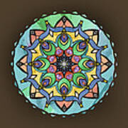 Sand And Silk Mandala Art Print
