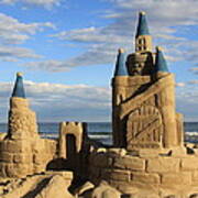 Sand Castle On Beach Art Print