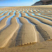 Sand Ripples At Low Tide Art Print