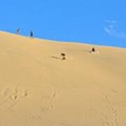 Sand Surfing In The Dunes Near Huacachina, Peru Art Print