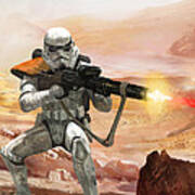 Sand Trooper - Star Wars The Card Game Art Print