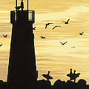 Santa Cruz Lighthouse Art Print