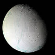 Saturn's Moon Enceladus Art Print