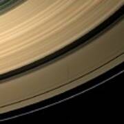 Saturn's Rings At Equinox Art Print
