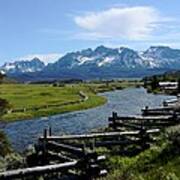 Sawtooths Over The Salmon River Art Print