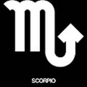 Scorpio Zodiac Sign White Art Print