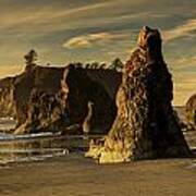 Sea Stacks At Ruby Beach Art Print