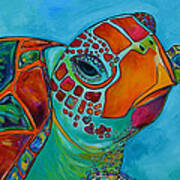 Seaglass Sea Turtle Art Print