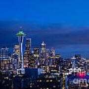 Seattle At Twilight Art Print