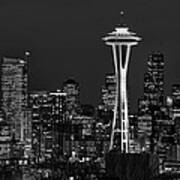 Seattle Black And White Art Print