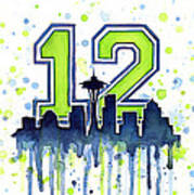 Seattle Seahawks 12th Man Art Art Print