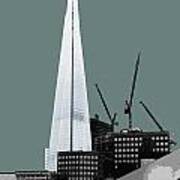 Shard - Blue Grey Art Print