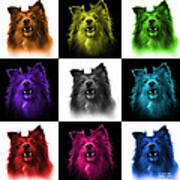 Sheltie Dog Art 0207 - V2 - M Art Print