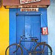 Shop On Street In Goa India Art Print