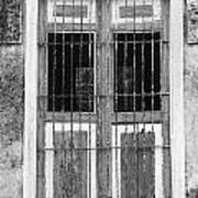 Shutters In Black And White Yaxcolpoil Mexico Art Print