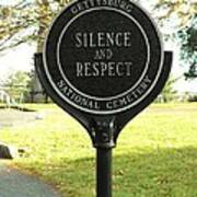 Silence And Respect Gettysburg Pa Art Print