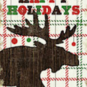 Simple Living Holiday Moose Art Print