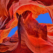 Sky Eyes In Antelope Canyon Art Print