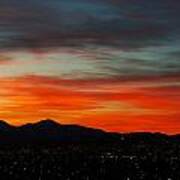 Sky On Fire -- Butte Mt Art Print