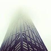Skyscraper On A Foggy Day Art Print