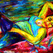 Sleeping Woman Art Print
