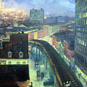 Sloan's The City From Greenwich Village Art Print
