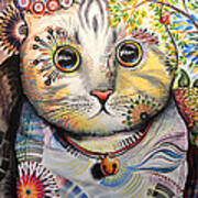 Smokey ... Abstract Cat Art Art Print