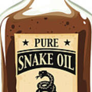 Snake Oil Bottle Art Print