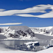 Snow-covered Mountains Antarctica Art Print