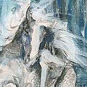 Snow Horses2 Art Print