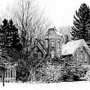 Da196 Snow House By Daniel Adams Art Print