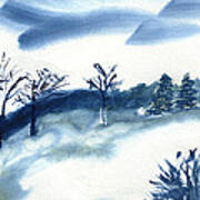 Snow In Catskill Ny Art Print