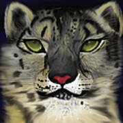 Snow Leopard - The Eyes Have It Art Print