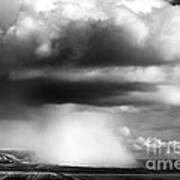 Snow Squall In Black And White Art Print