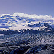 Snowcapped Mountains On A Landscape Art Print