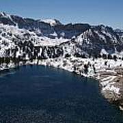 Snowy Liberty Lake Art Print