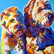 Soft Coated Wheaten Terrier - Max And Maggie Art Print