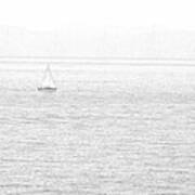 Solitary Sailboat Lake Tahoe Art Print