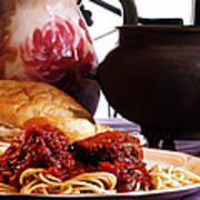 Spaghetti And Meatballs Art Print