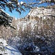 Spearfish Canyon In Snow Art Print