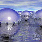 Spheres On The Water Art Print