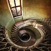 Spiral Staircaise With A Window Art Print