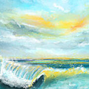 Splash Of Sun - Seascapes Sunset Abstract Painting Art Print