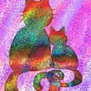 Splatter Cats 2 Art Print