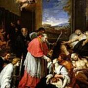 St. Charles Borromeo 1538-84 Administering The Sacrament To Plague 