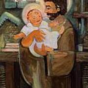 St. Joseph And Baby Jesus Art Print